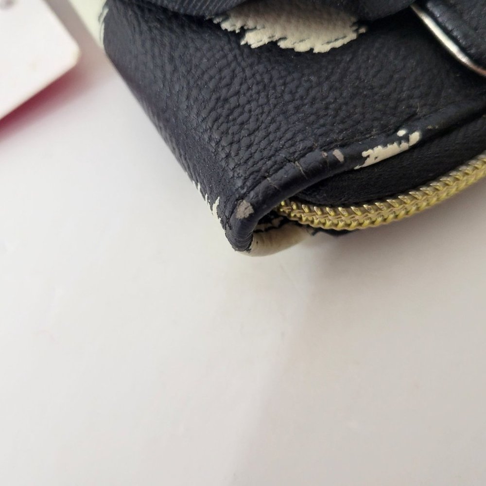 Betsy Johnson Black and White Wallet with Ruffled Trim - Picture 4 of 9